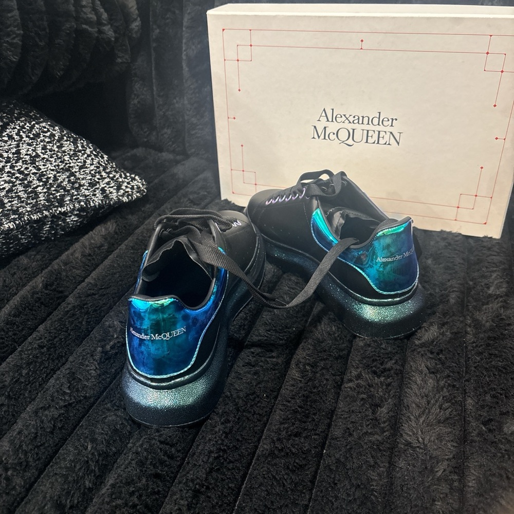 Alexander McQueen Iridescent Black Sneakers